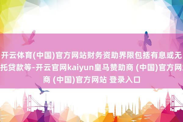 开云体育(中国)官方网站财务资助界限包括有息或无息借钱、拜托贷款等-开云官网kaiyun皇马赞助商 (中国)官方网站 登录入口