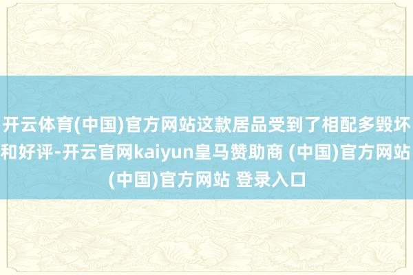 开云体育(中国)官方网站这款居品受到了相配多毁坏者的可爱和好