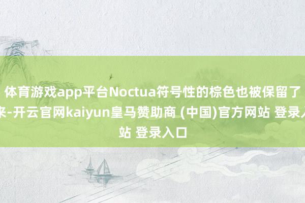 体育游戏app平台Noctua符号性的棕色也被保留了下来-开云官网kaiyun皇马赞助商 (中国)官方网站 登录入口